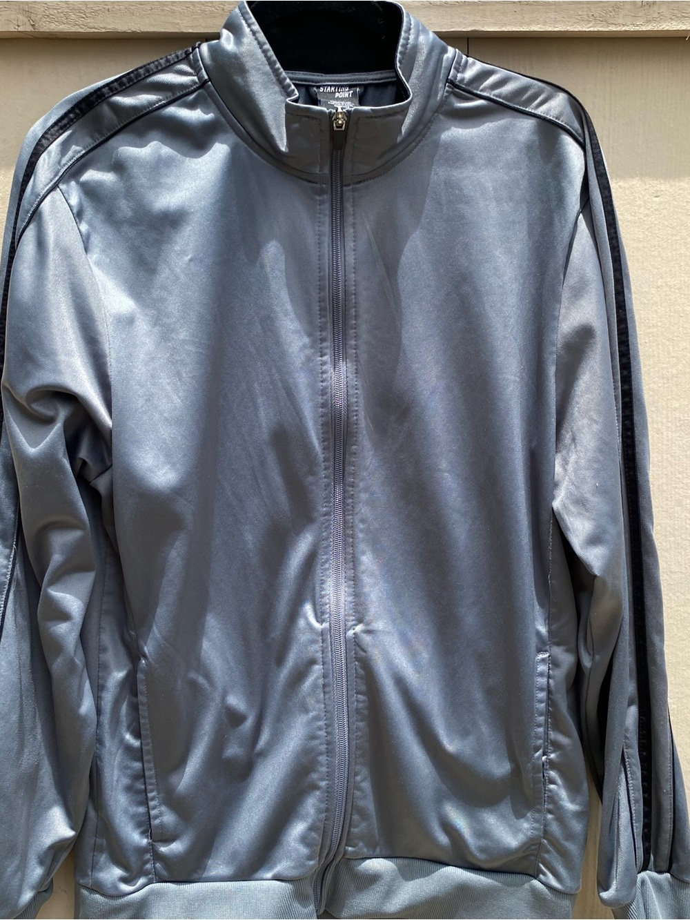 Starting Point Men's Silver Athletic Track Jacket - Size L